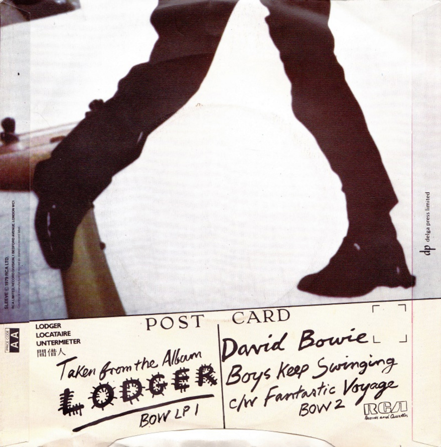 Boys Keep Swinging by David Bowie 1979 UK 7" single back cover