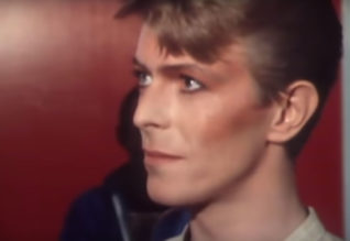 David Bowie interviewed by Janet Street-Porter backstage at Earls Court London in 1978