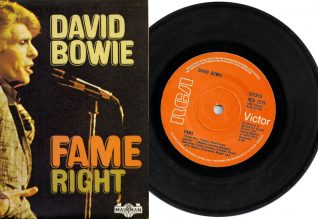 Fame by David Bowie - 1975 single front cover