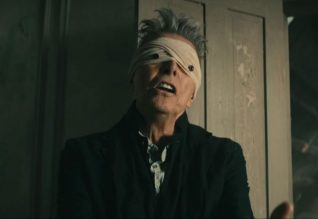 David Bowie Lazarus video button eyes bandage