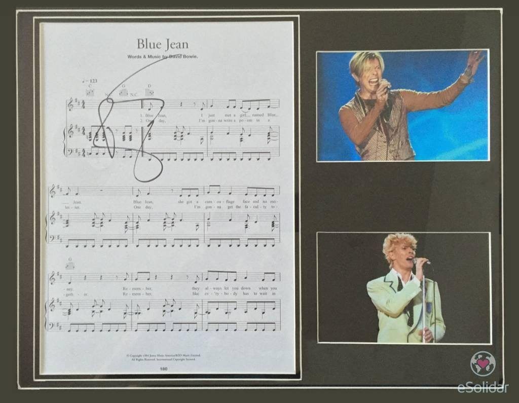 David Bowie Blue Jean signed sheet music to be auctioned
