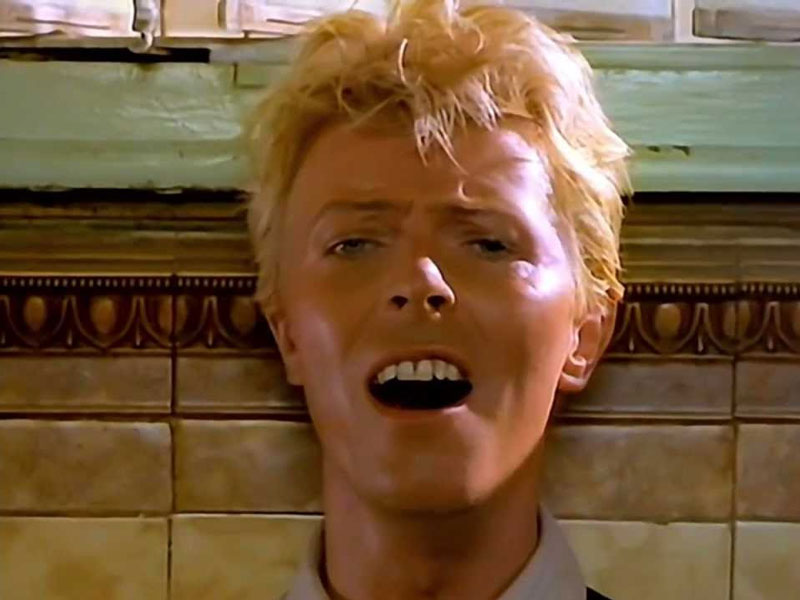 David Bowie in the David Mallet directed video for Let's Dance