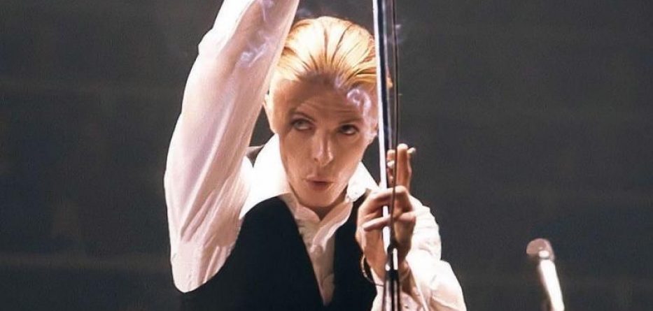 David Bowie aka Thin White Duke on stage during the Isolar tour in 1976