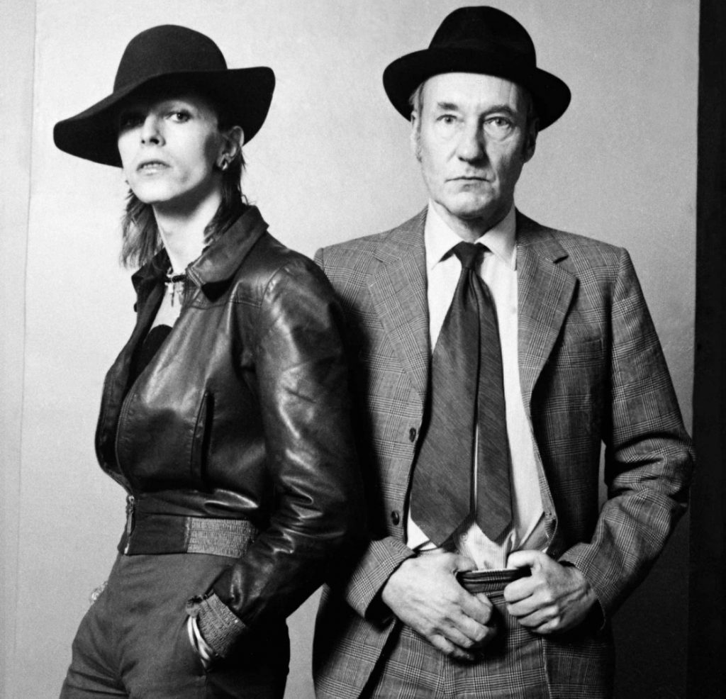 David Bowie and William Burroughs photographed by Terry O'Neill