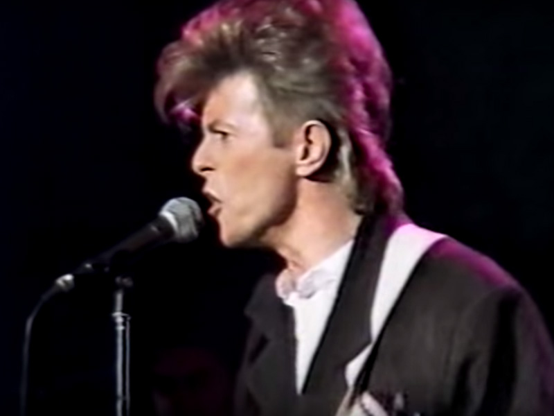 David Bowie performs 'Young Americans' at the Tivoli Club in Sydney on the Australian leg of the Glass Spider tour, filmed on 27 September 1987.