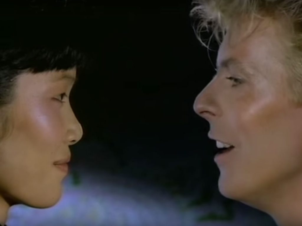 David Bowie serenades Geeling Ng in the China Girl video 1983
