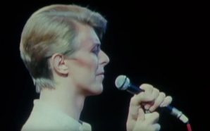 David Bowie performs "Heroes" at London's Earl's Court on 30 June 1978 on the Isolar II tour