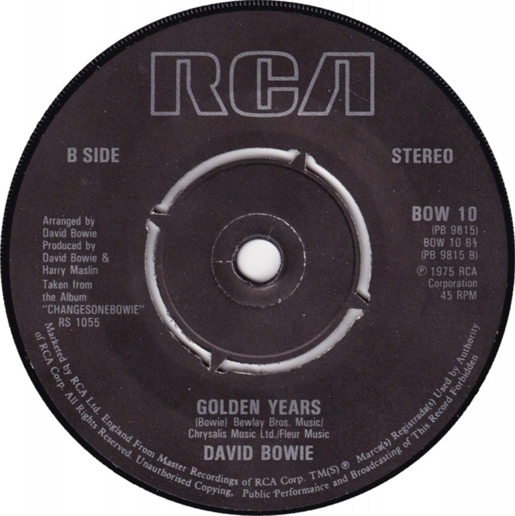 Wild Is The Wind by David Bowie, 1981 single B side label