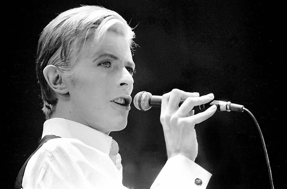 David Bowie performs Word On A Wing during the Isolar tour rehearsals in 1976
